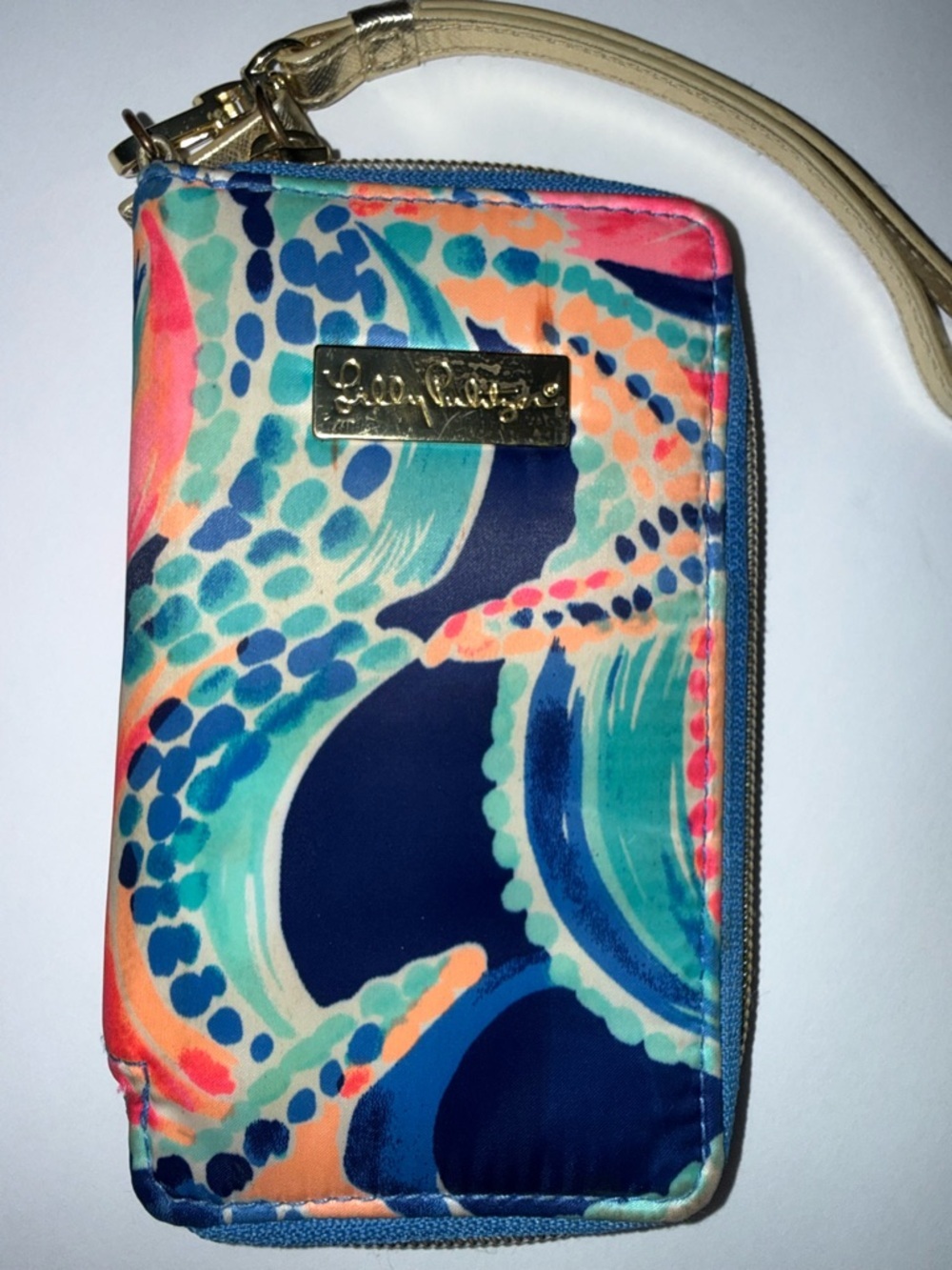 Lilly Pulitzer "Seaing Things" Octopus Tech Case Wristlet Wallet, Blue/Pink